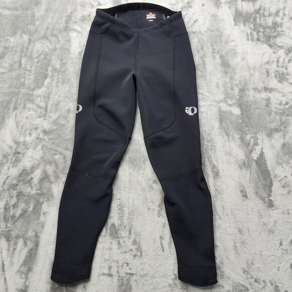 Pearl Izumi Pants Womens M Black Fleece Lined Cycling Softshell Zip Hem Winter - Picture 1 of 15
